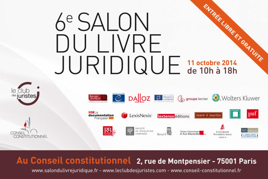 Salon Du Livre Juridique Le 11 Octobre 2014